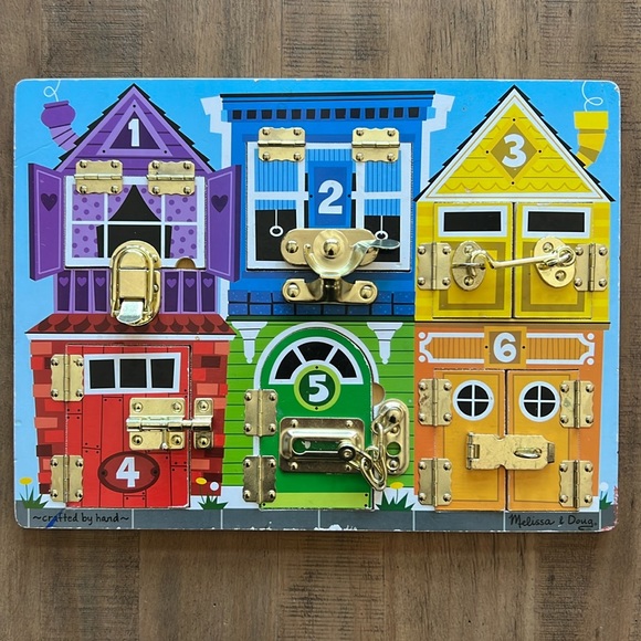 Melissa & Doug Toys Melissa Doug Latches Wooden Activity Board